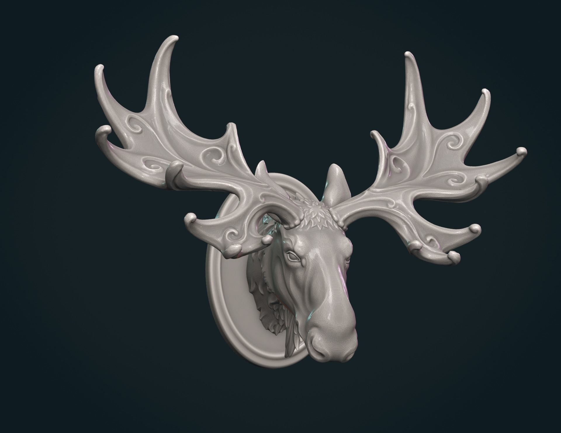 Moose Head 3D print model_7