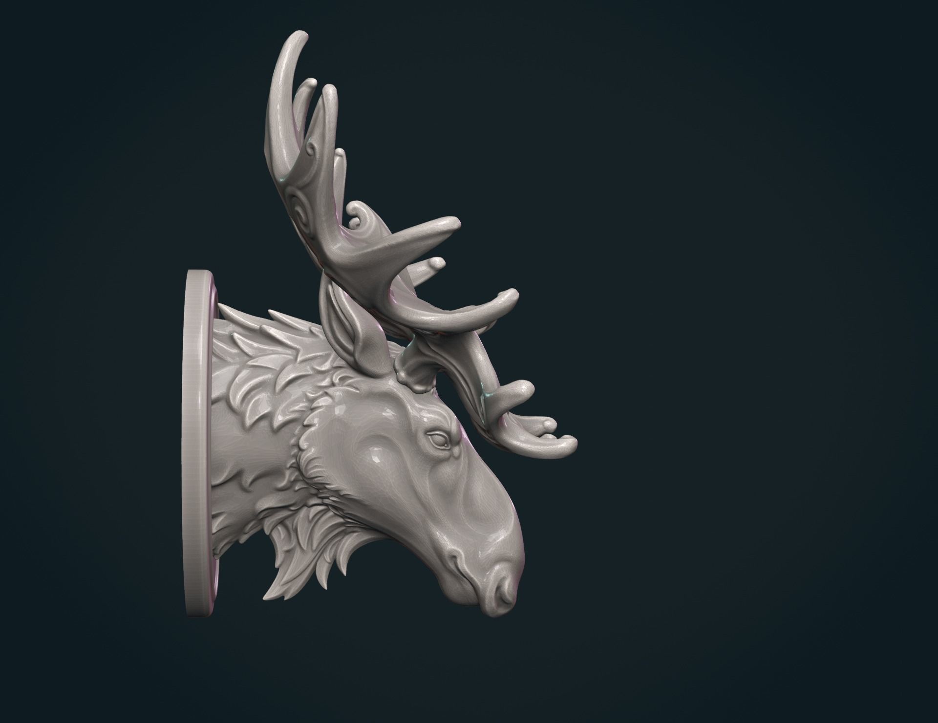 Moose Head 3D print model_5