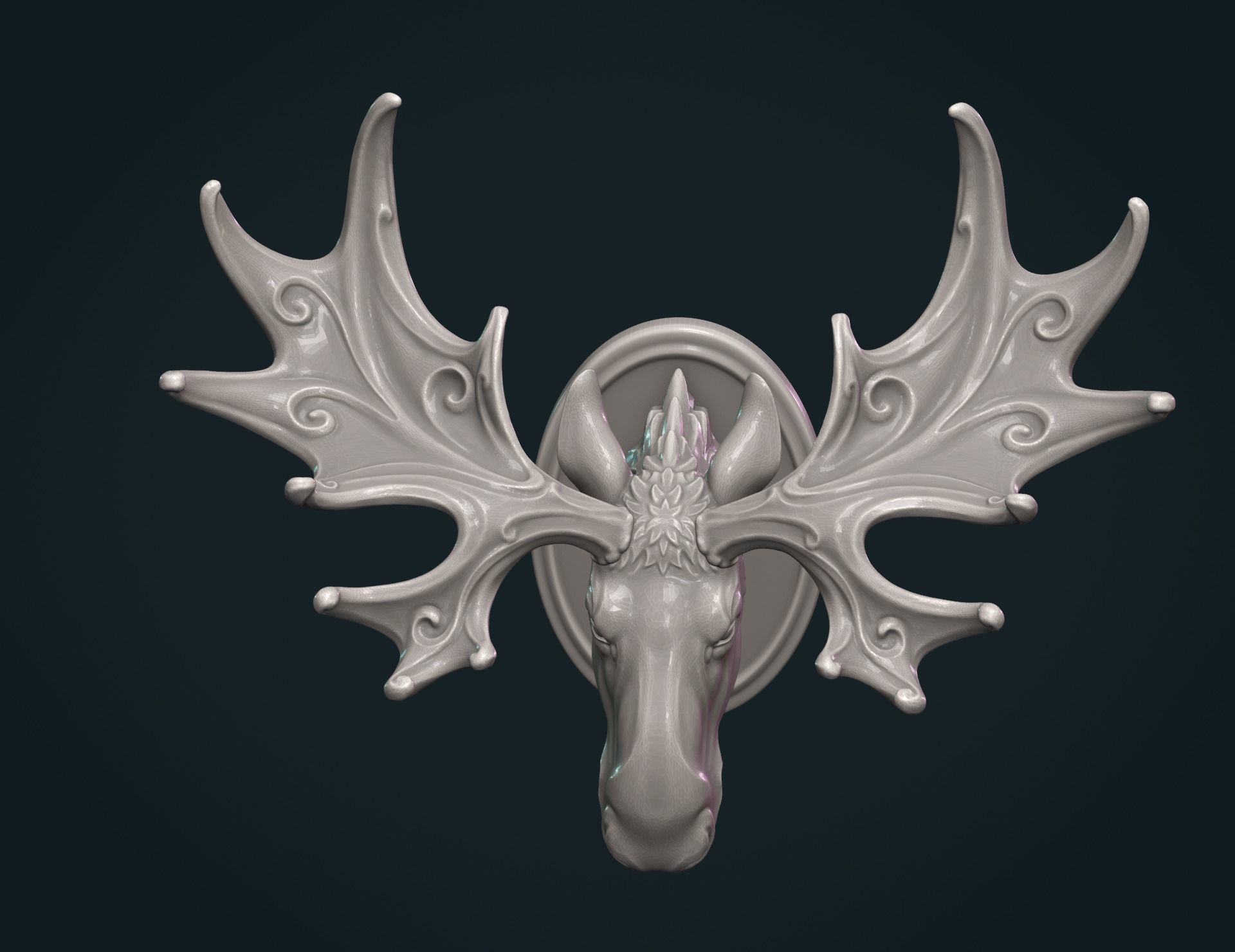 Moose Head 3D print model_6