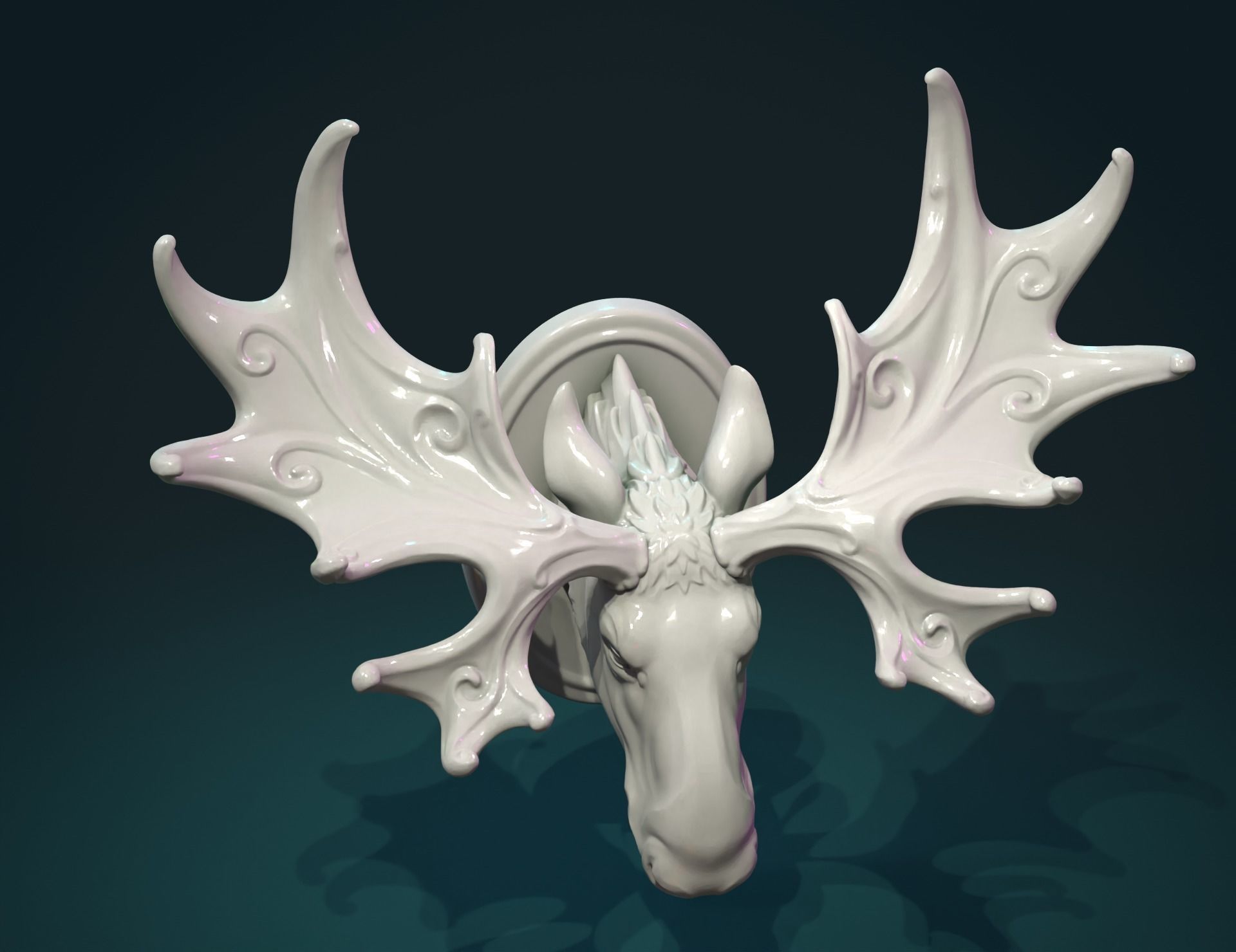 Moose Head 3D print model_4