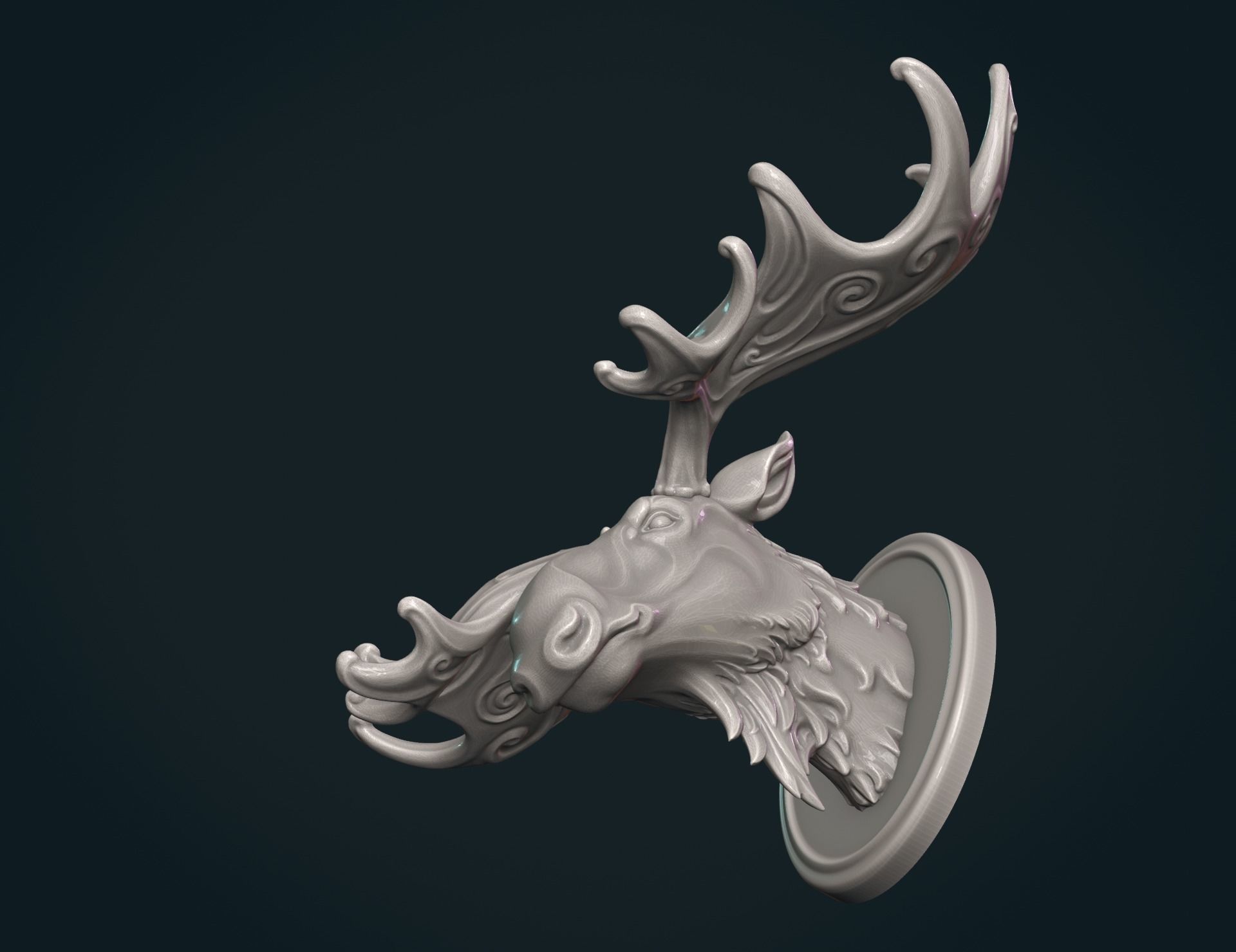 Moose Head 3D print model_8