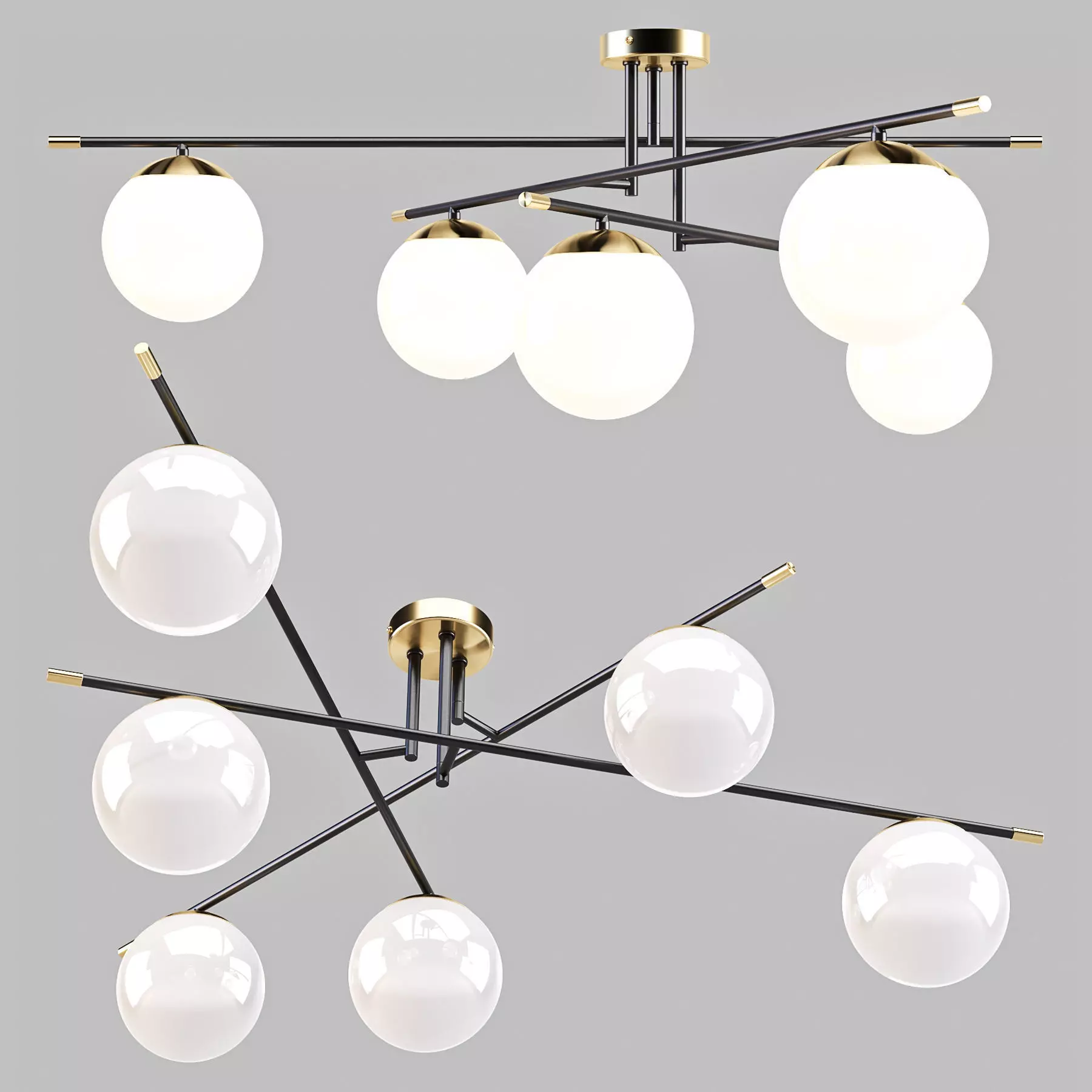 Maytoni Nostalgia MOD048CL-06G - Ceiling Lamp 3D model