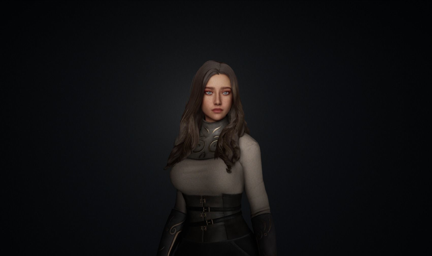 Hero Girl 1 - Customizable Modular Game Ready Low-poly 3D model_29