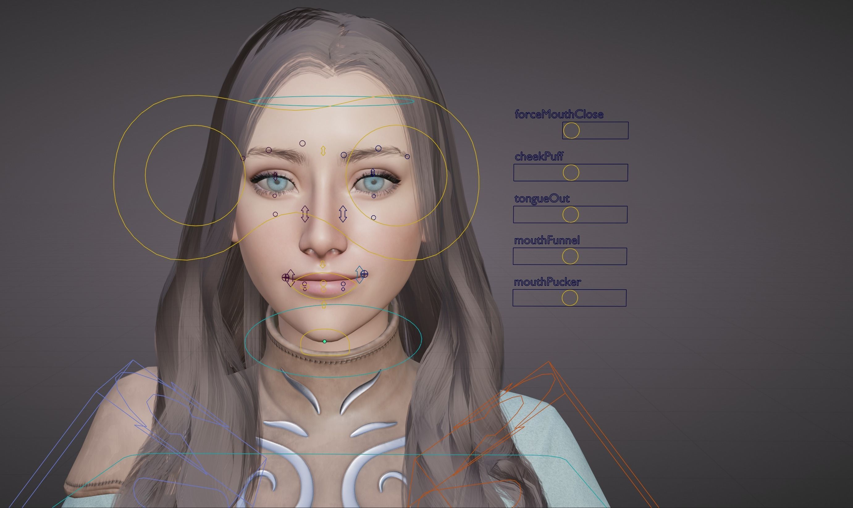 Hero Girl 1 - Customizable Modular Game Ready Low-poly 3D model_17