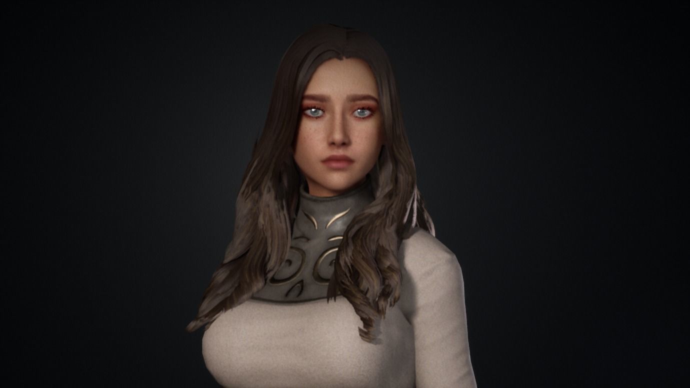 Hero Girl 1 - Customizable Modular Game Ready Low-poly 3D model_28