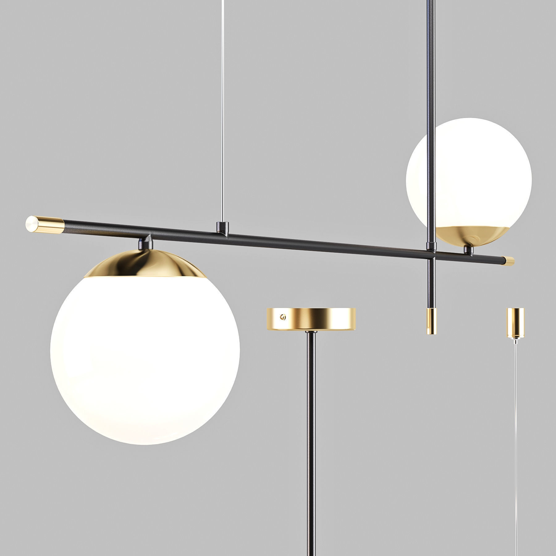 Maytoni Nostalgia MOD048PL-02G - Pendant Lamp 3D model_1