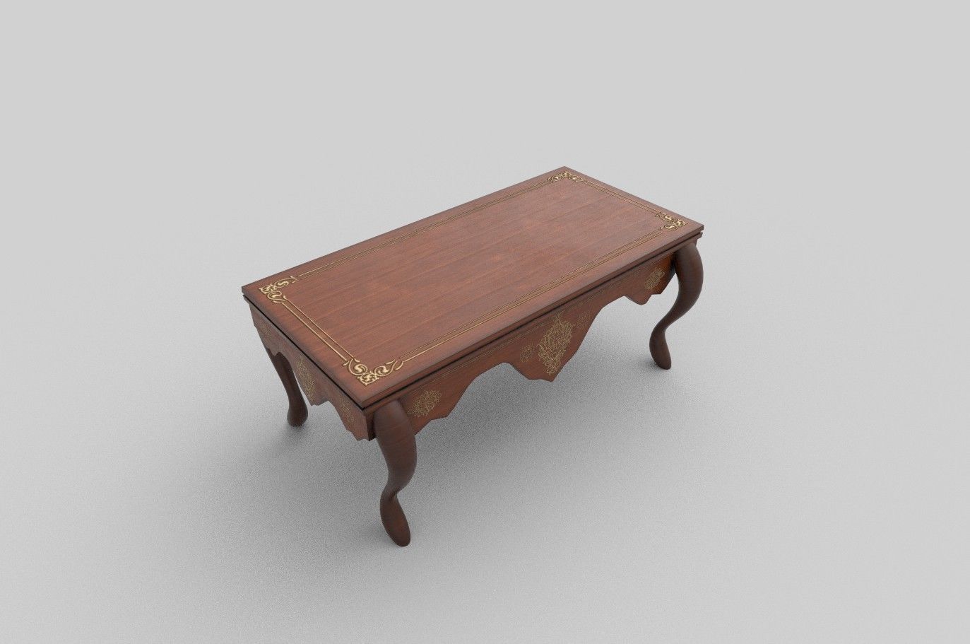 royal table low poly Low-poly 3D model_13