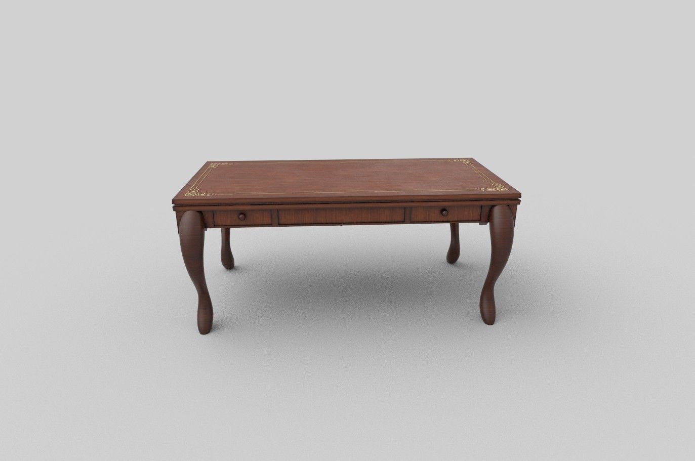 royal table low poly Low-poly 3D model_4