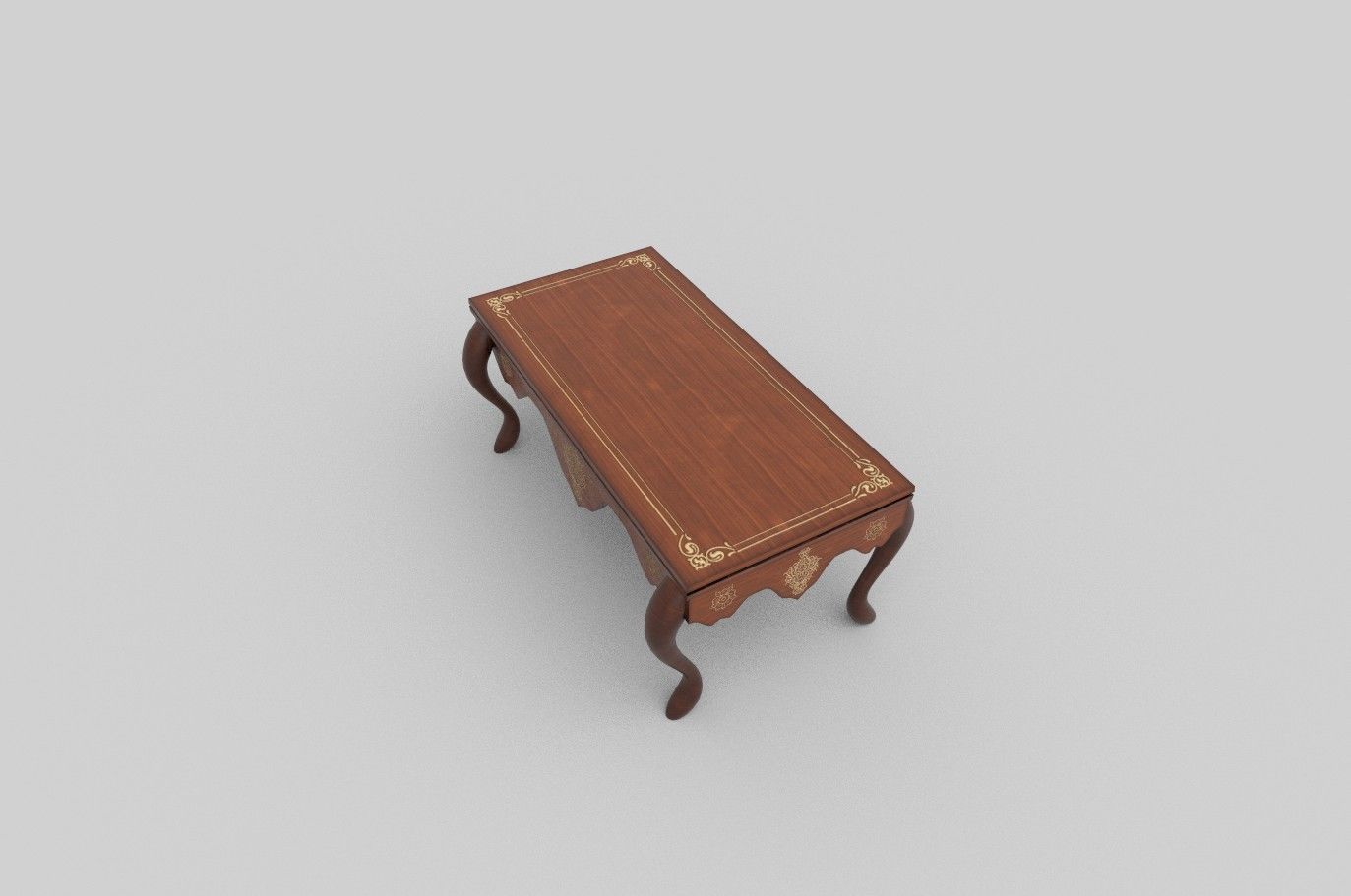 royal table low poly Low-poly 3D model_7