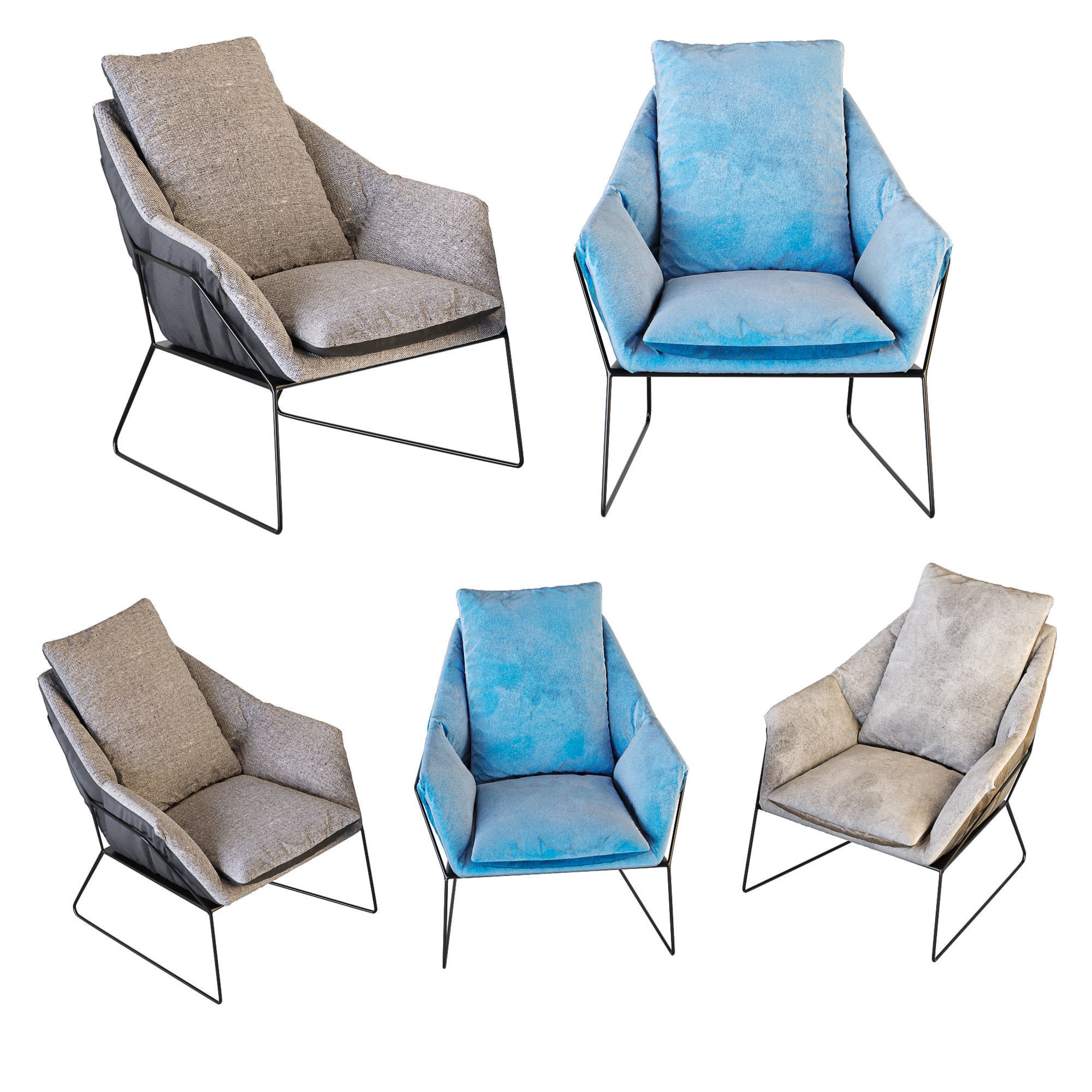 New York chair Saba Italia 3D model_1