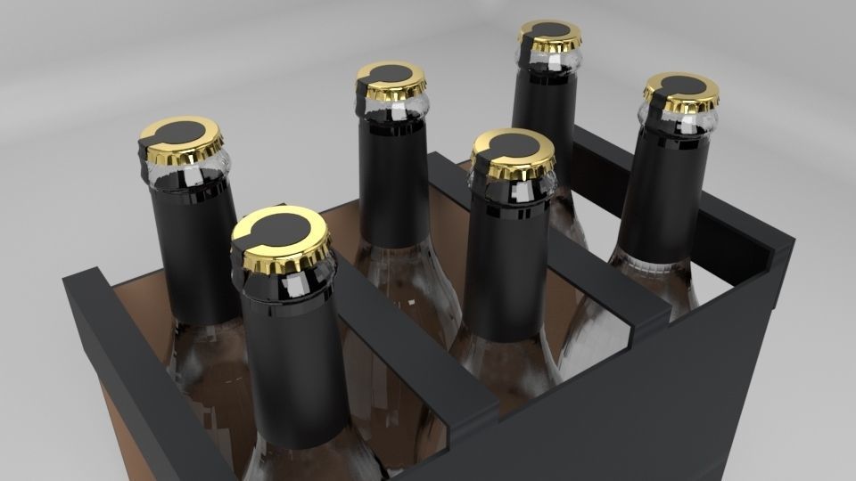 Beverage Branding Package No7 6Pack Low-poly 3D model_2