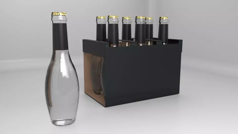 Beverage Branding Package No7 6Pack Low-poly 3D model_0