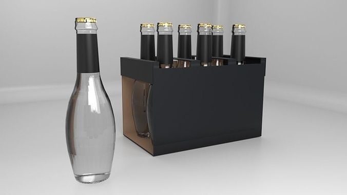Beverage Branding Package No7 6Pack Low-poly 3D model