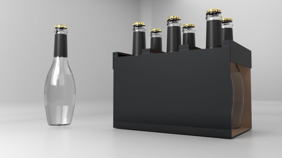 Beverage Branding Package No7 6Pack Low-poly 3D model_1
