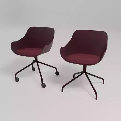 Baltic Remix swivel base polypropylene shell chair with cushion