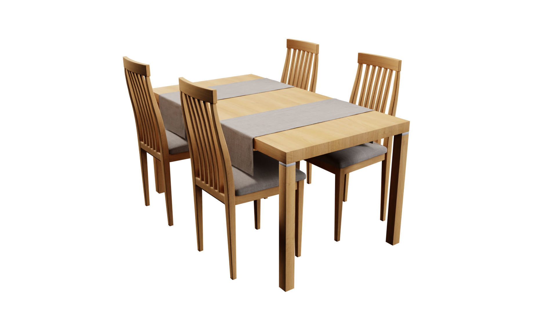 Simple Dining Table 3D print model_1