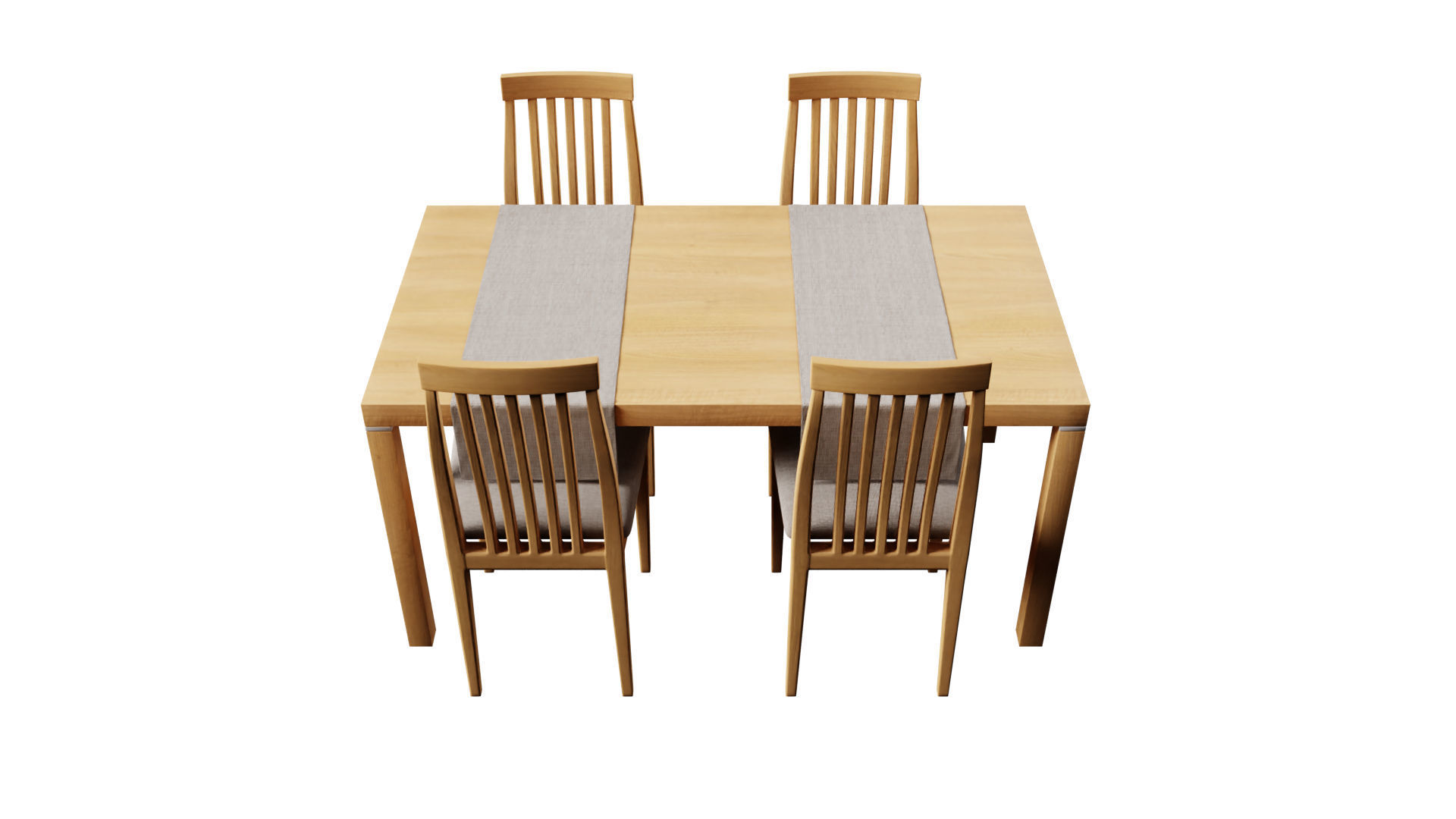 Simple Dining Table 3D print model_4