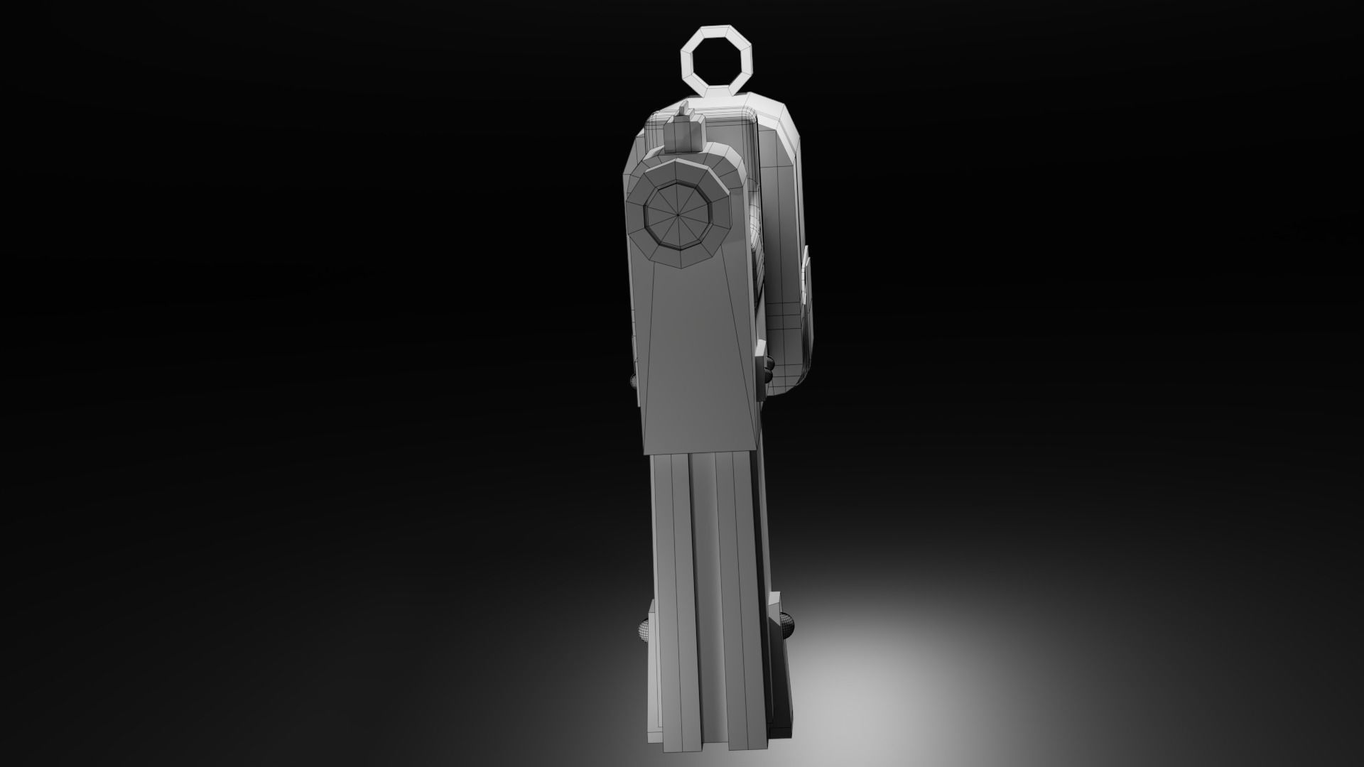 Homemade post-apocalyptic pistol Low-poly 3D model_45