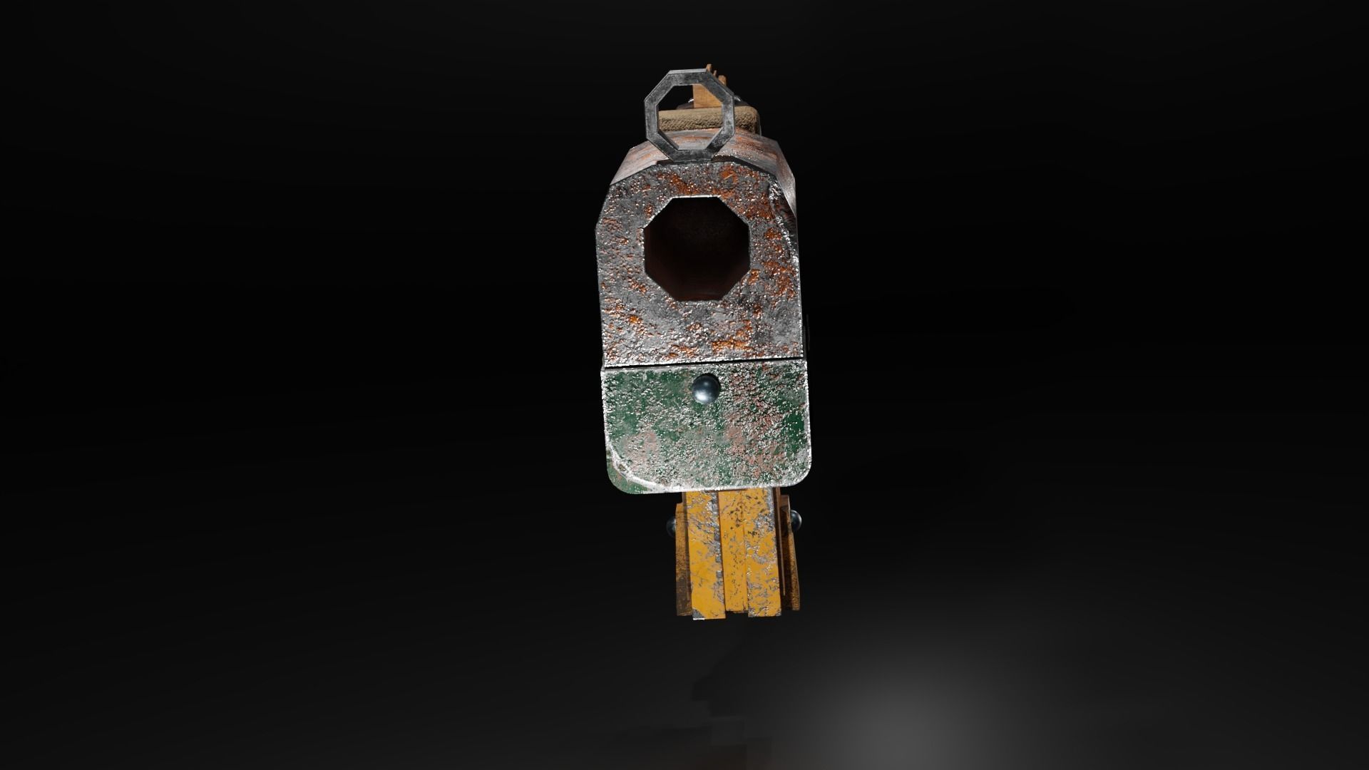 Homemade post-apocalyptic pistol Low-poly 3D model_17