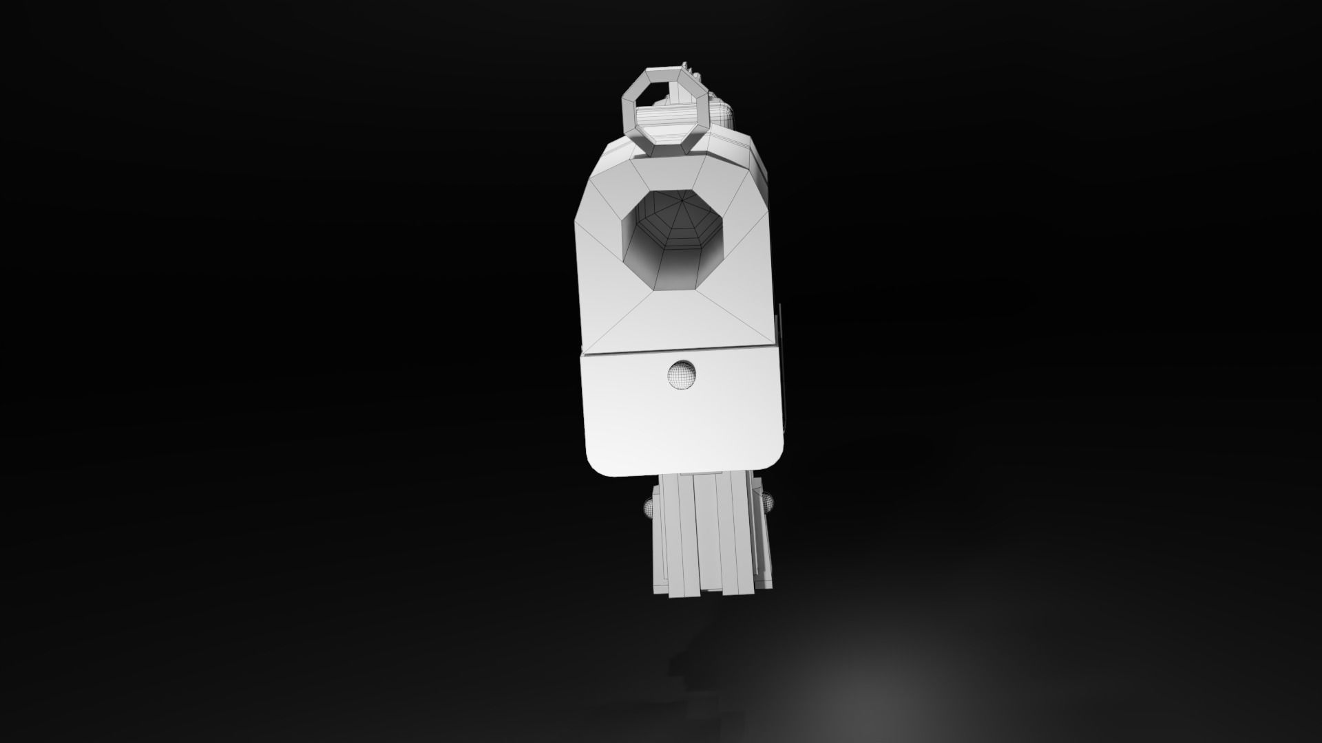 Homemade post-apocalyptic pistol Low-poly 3D model_38