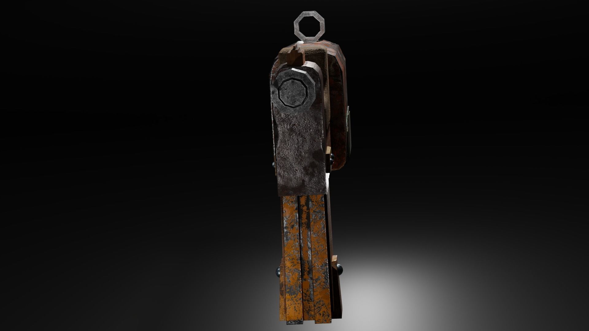 Homemade post-apocalyptic pistol Low-poly 3D model_24