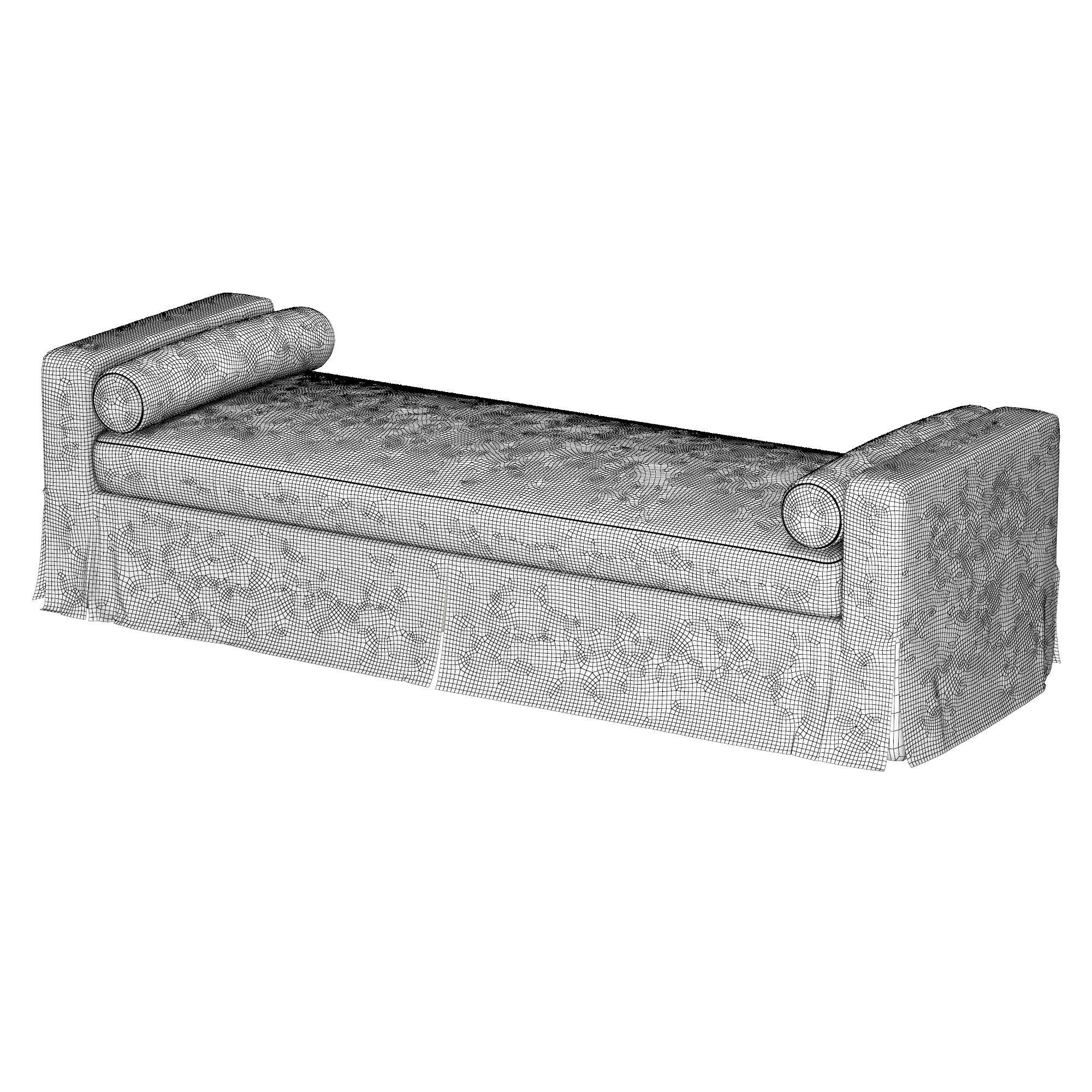 Canaan bench 3D model_7