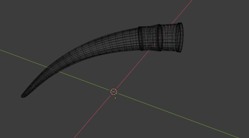 Viking Horn Low-poly 3D model_8