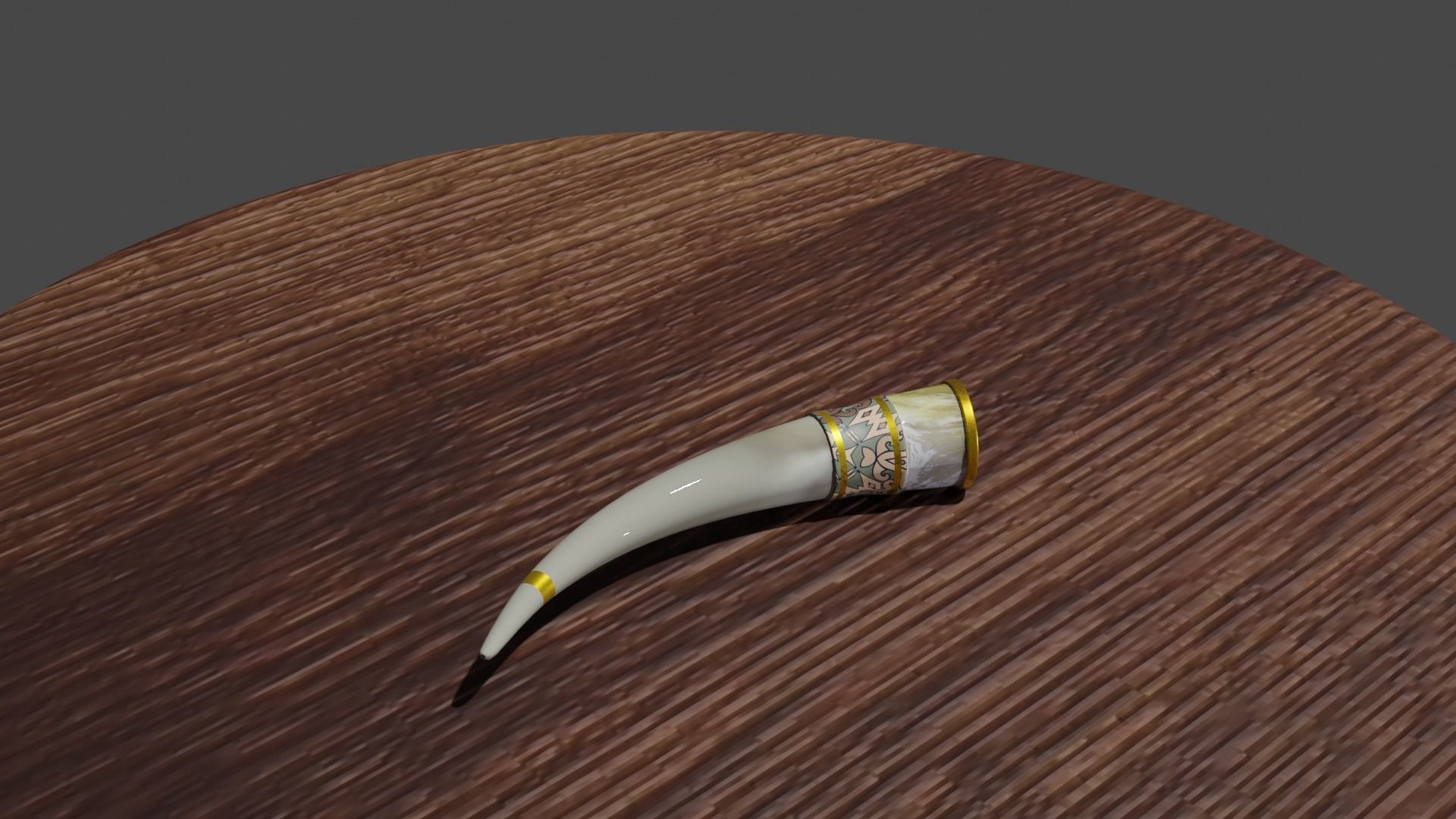Viking Horn Low-poly 3D model_3