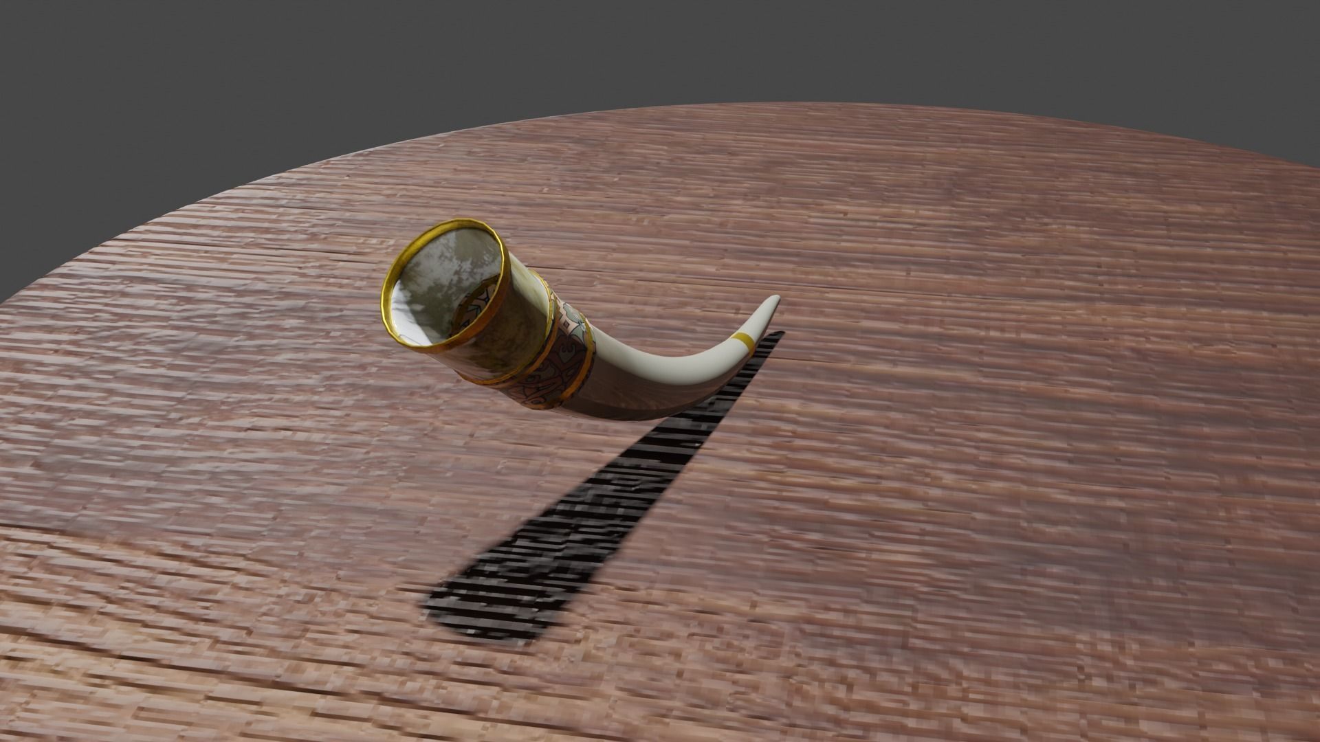 Viking Horn Low-poly 3D model_6