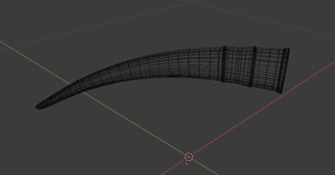 Viking Horn Low-poly 3D model_7
