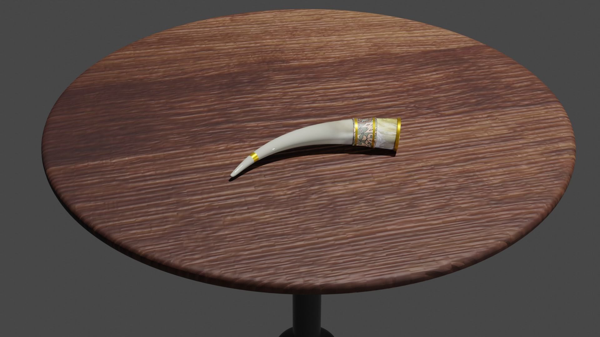 Viking Horn Low-poly 3D model_5