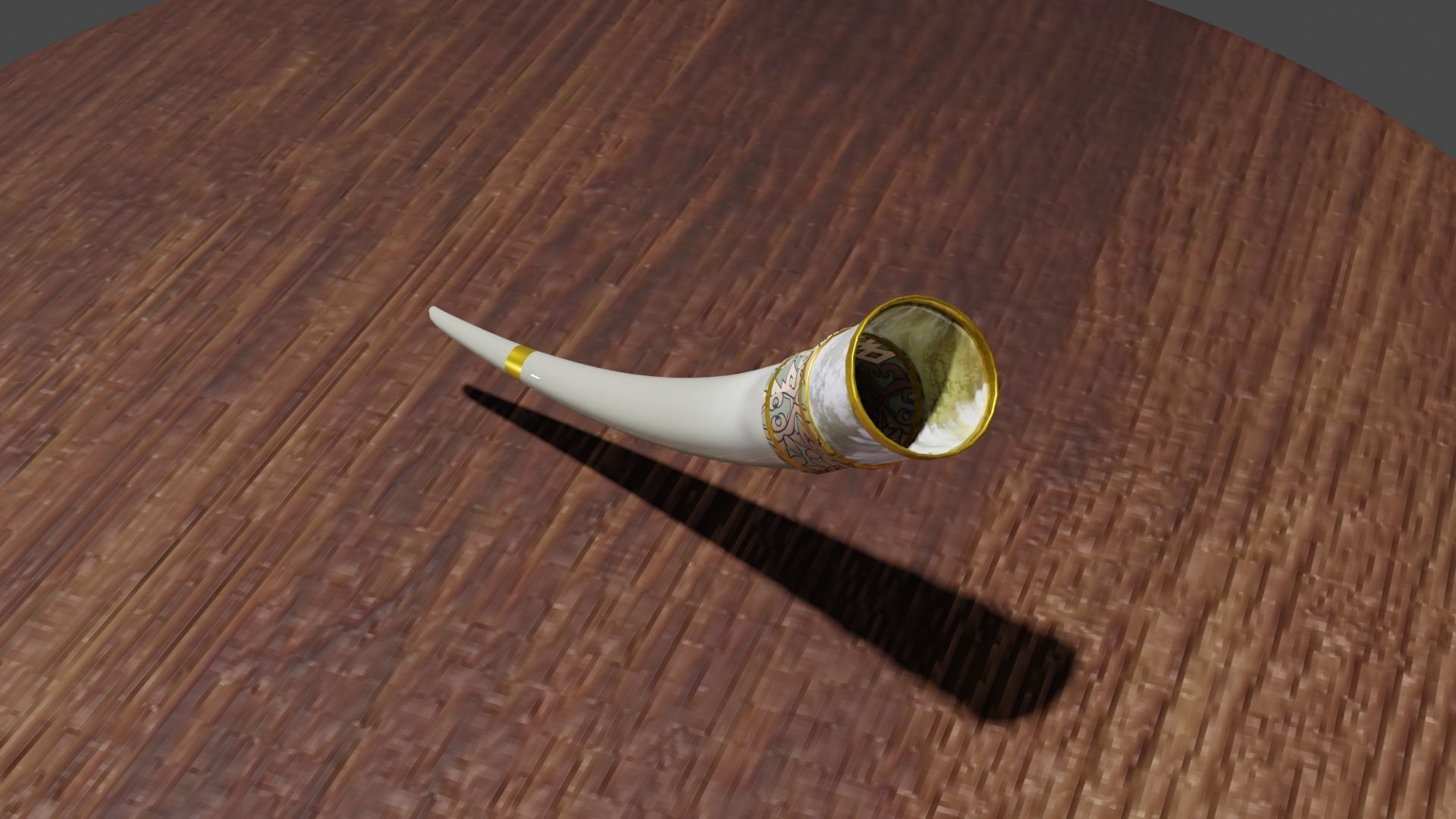 Viking Horn Low-poly 3D model_1
