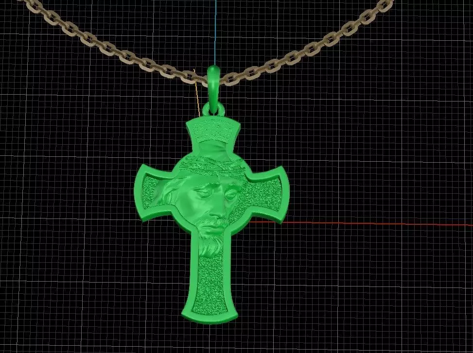 Jesus cross pingente 3D model