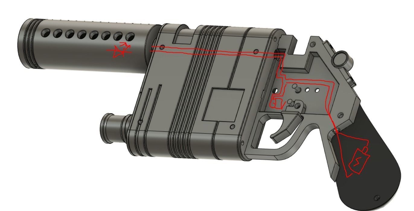 Star Wars TFA - NN-14 Blaster Rey Blaster - Electronics MOD incl 3D print model_4