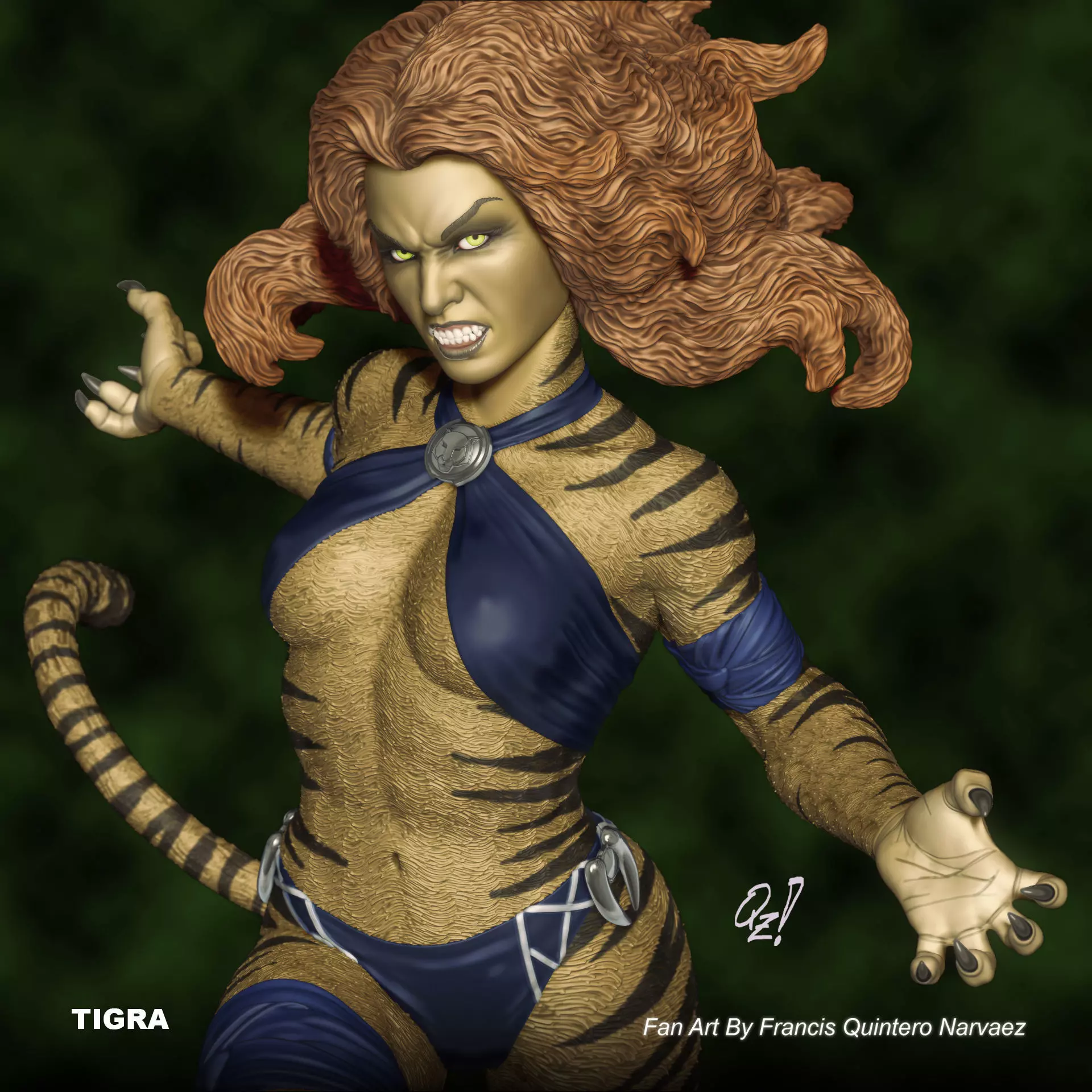 Tigra Bust 3D print model_0