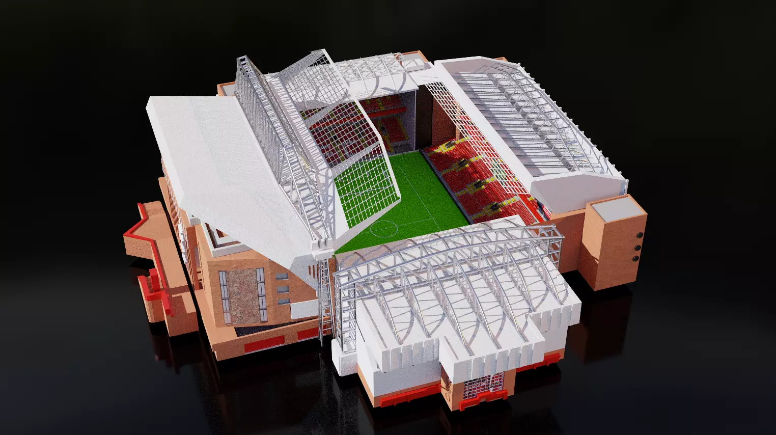Football Stadium 3D model_0
