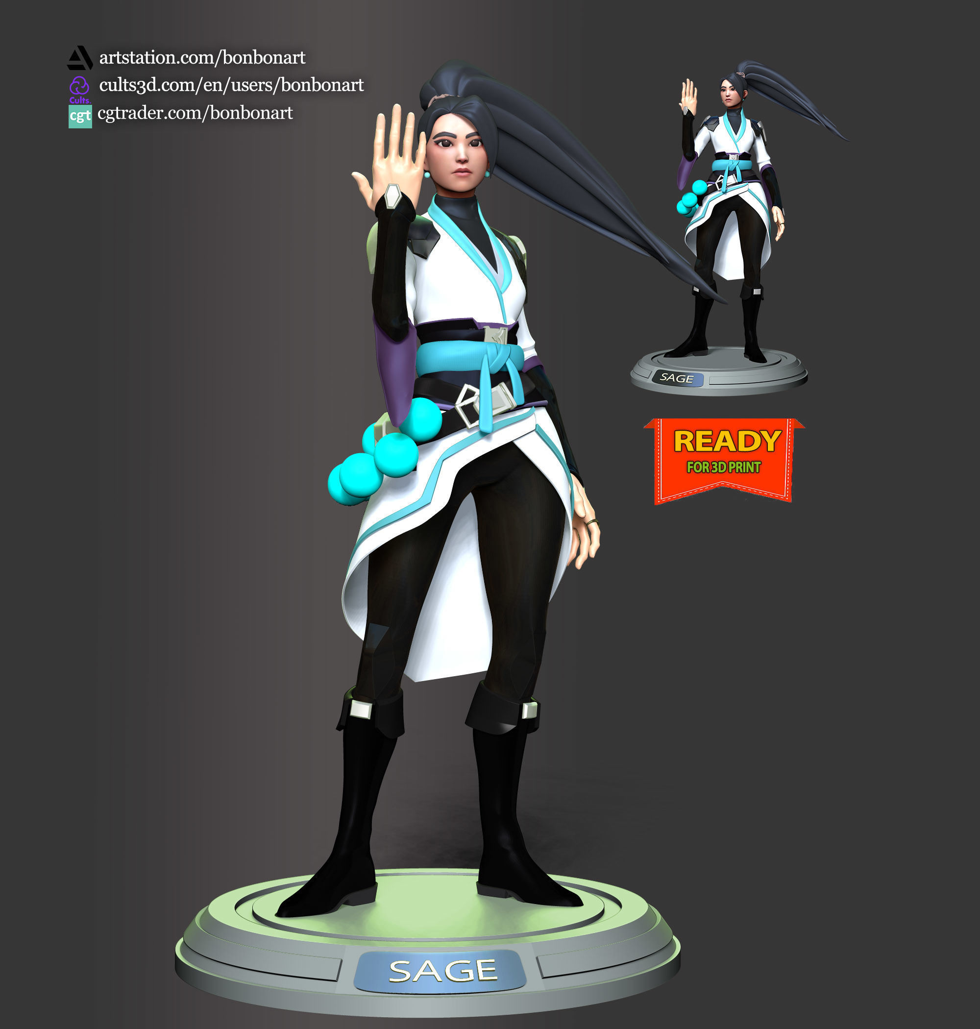 Sage - Valorant 3D print model_4