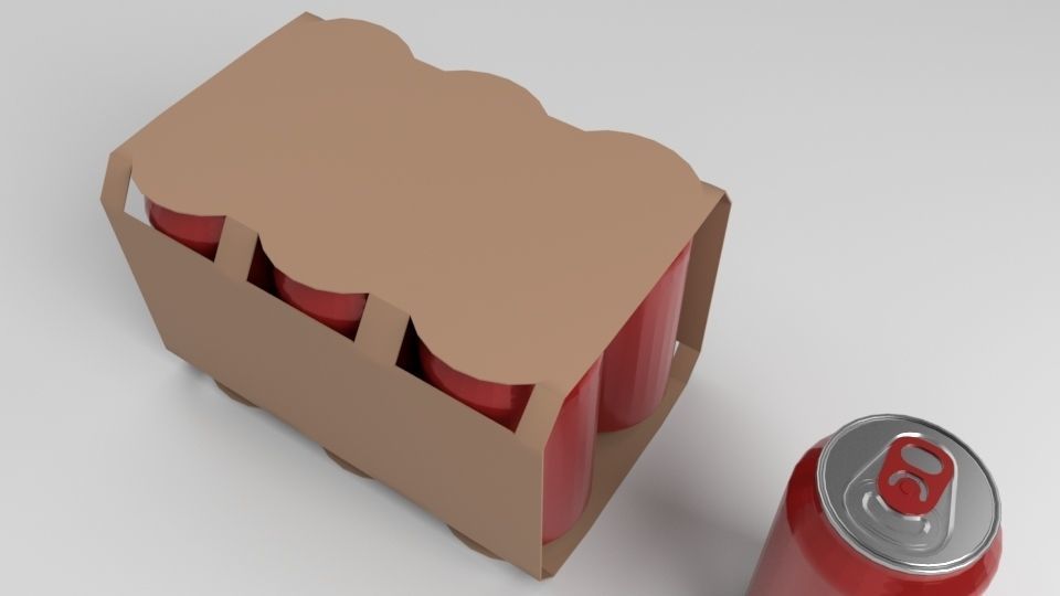 Beverage Branding Package No11 6Pack Free low-poly 3D model_5