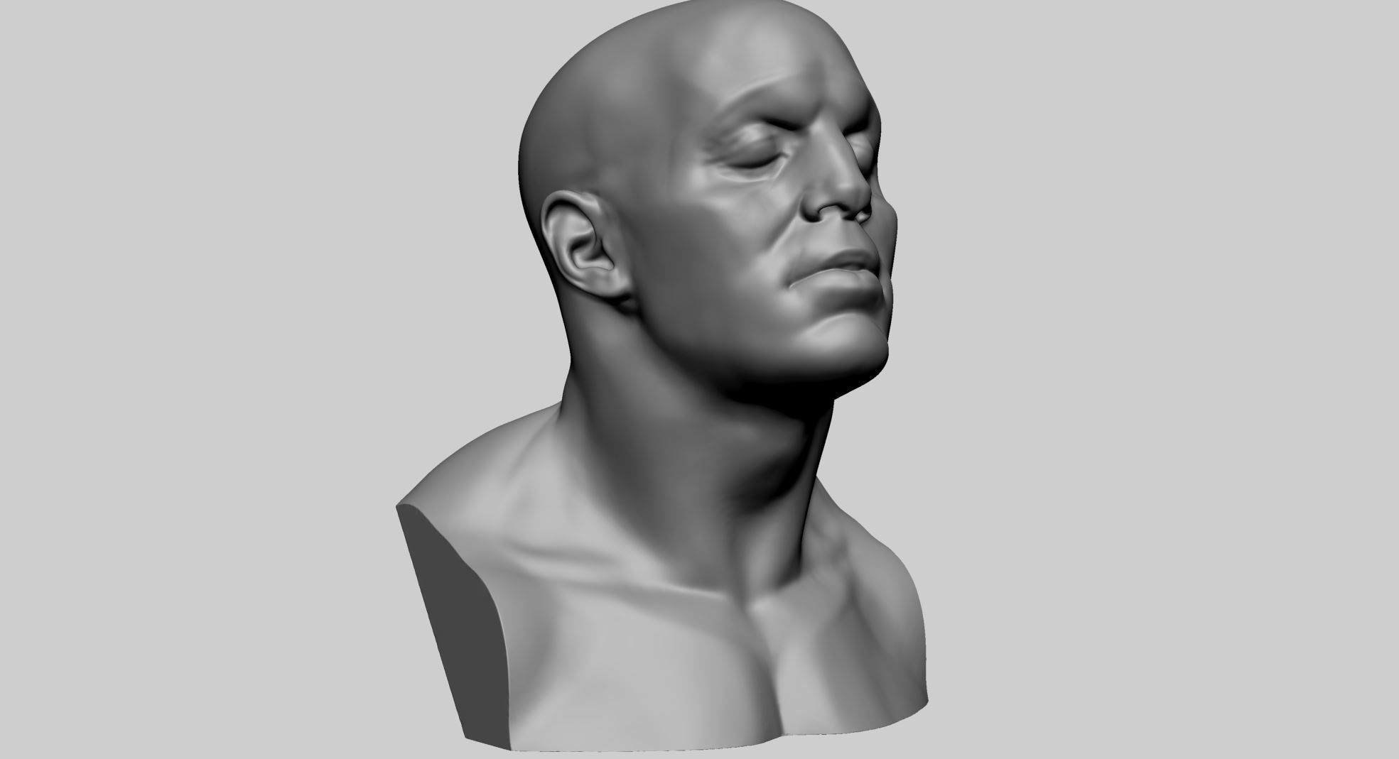 Male Head F 3D model_1