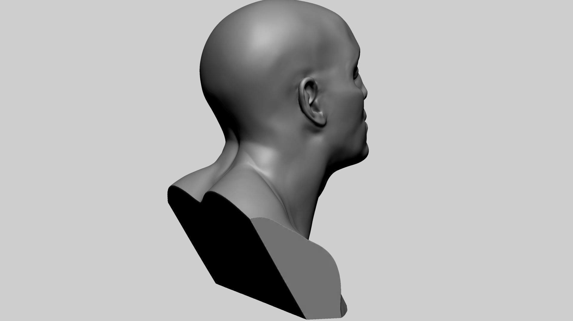 Male Head F 3D model_3