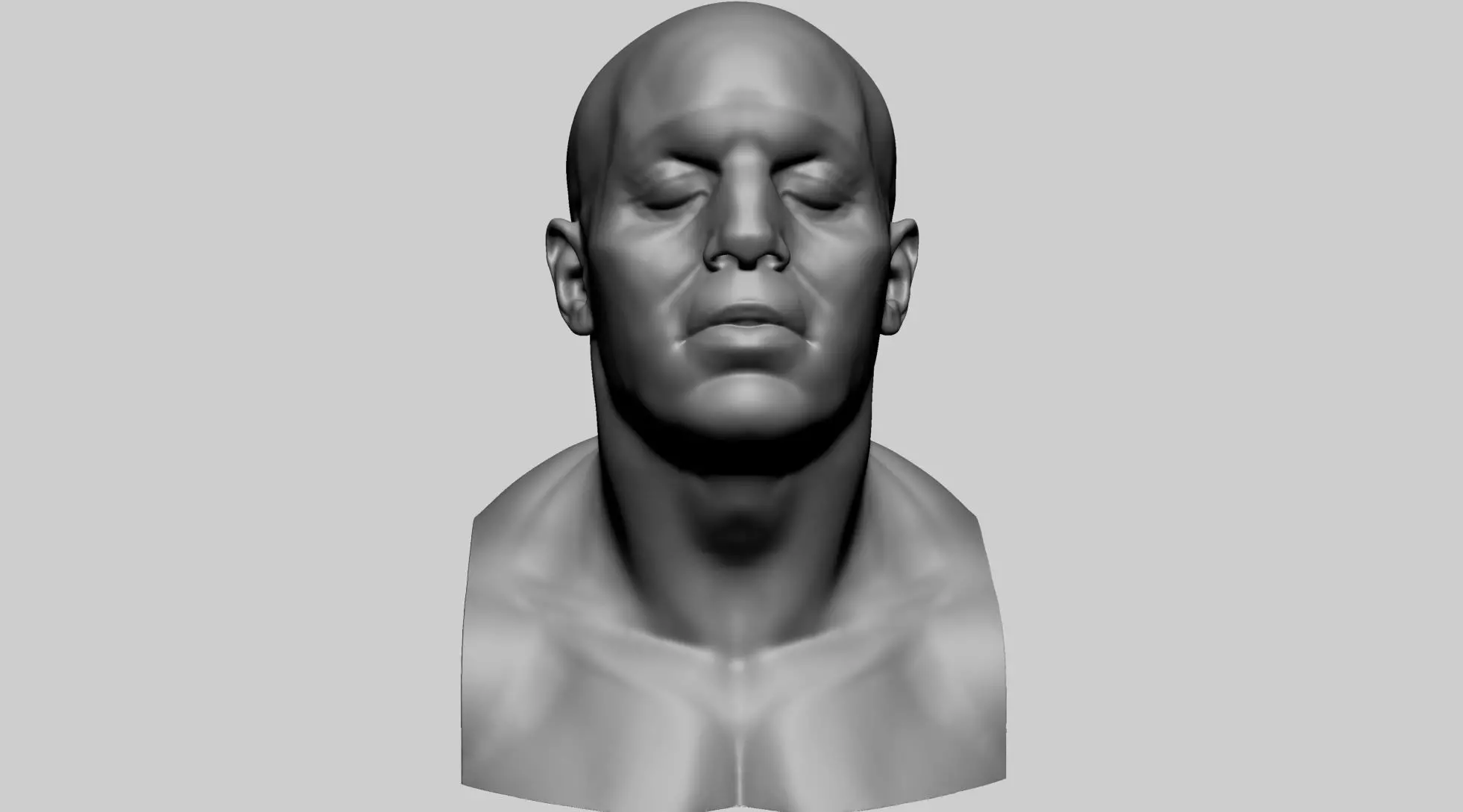 Male Head F 3D model_0