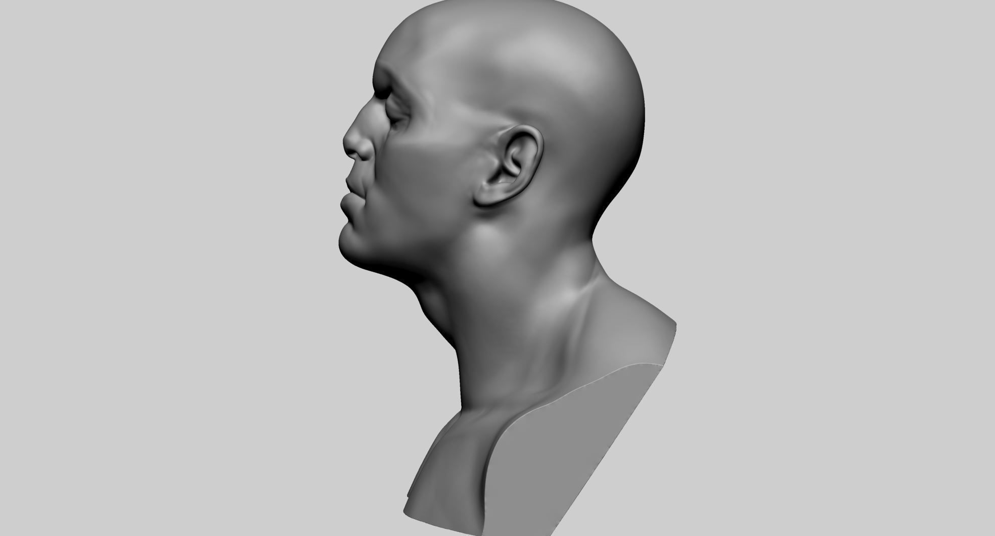 Male Head F 3D model_6