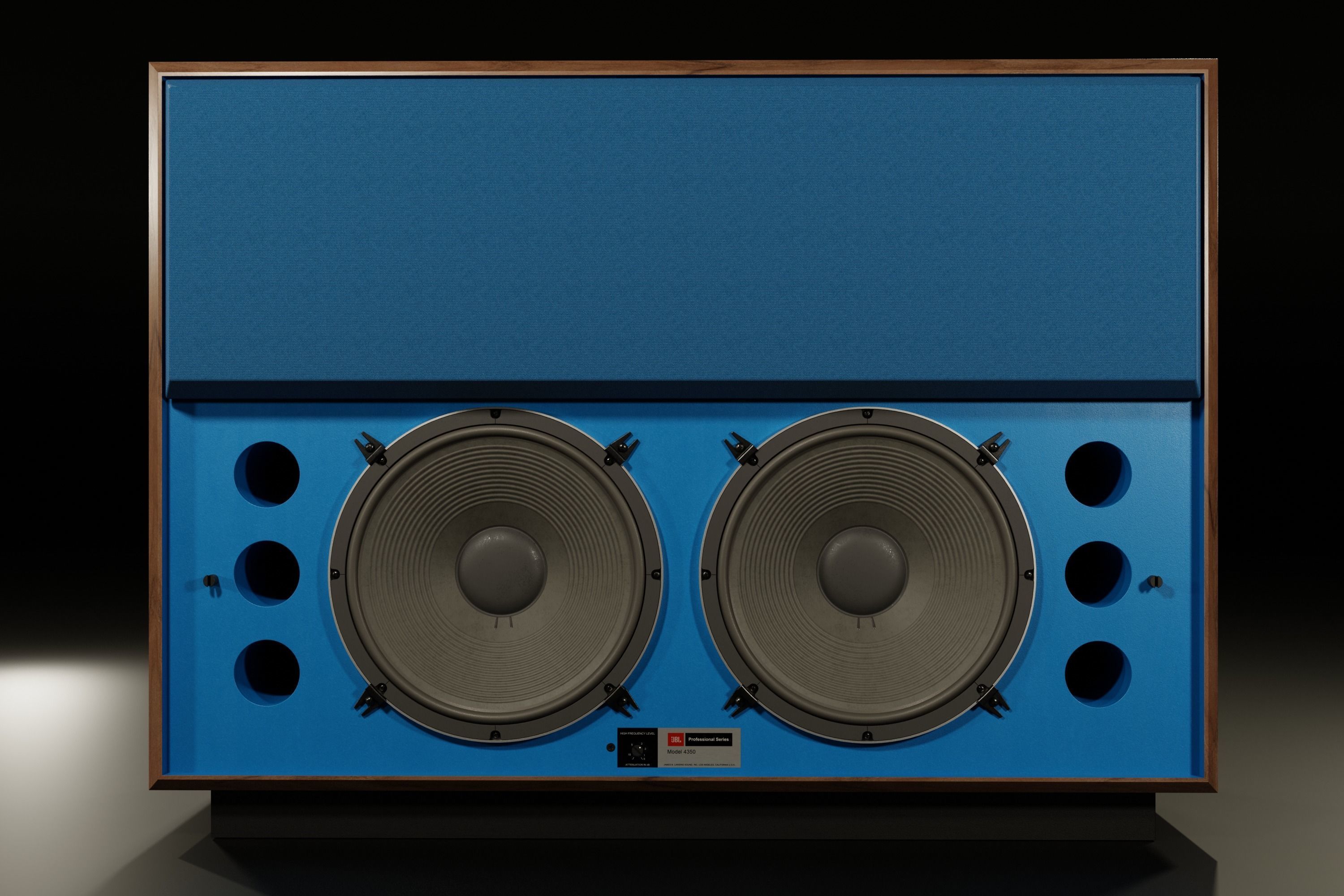 JBL 4350 Studio Monitors in Blue 3D model_6