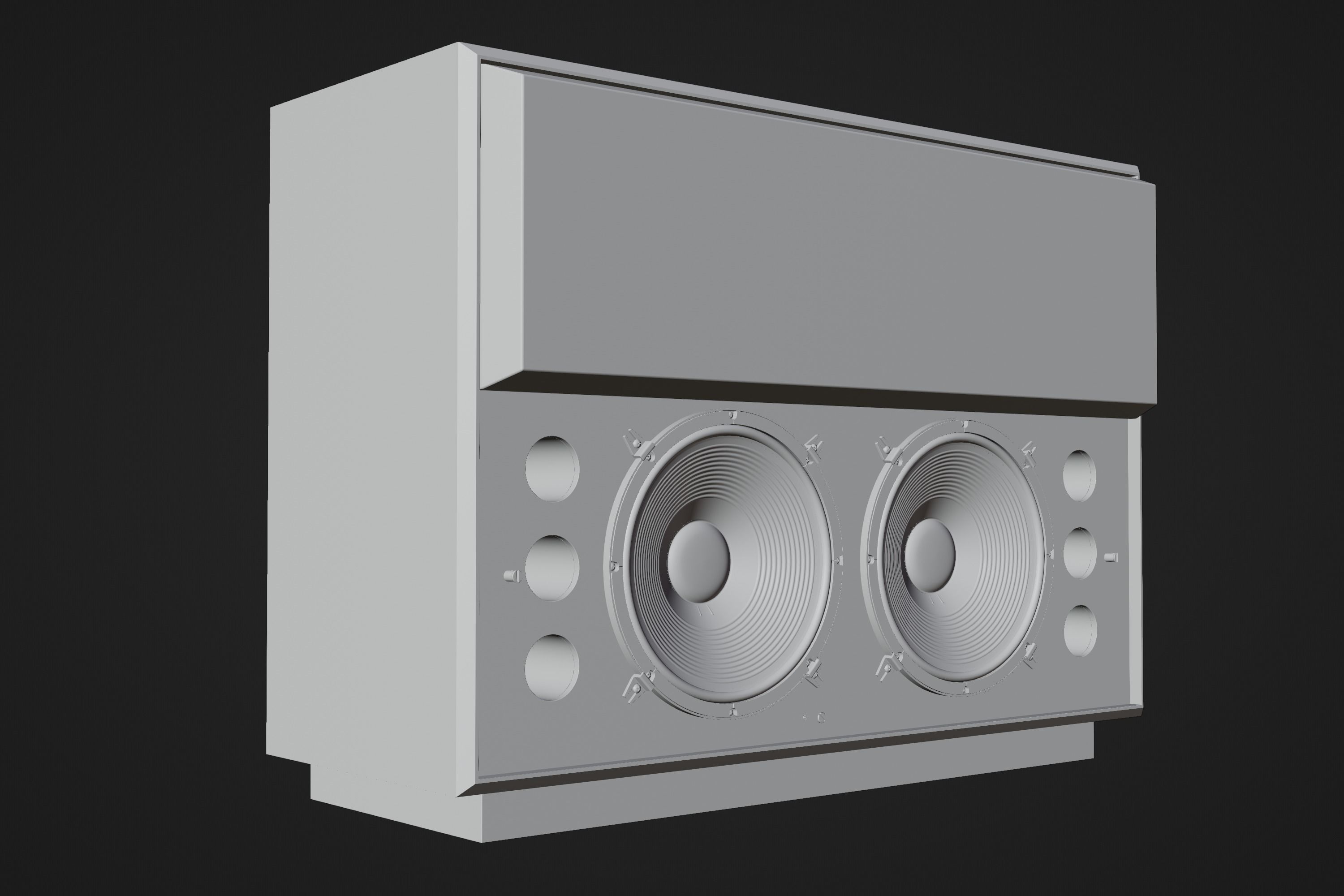 JBL 4350 Studio Monitors in Blue 3D model_19