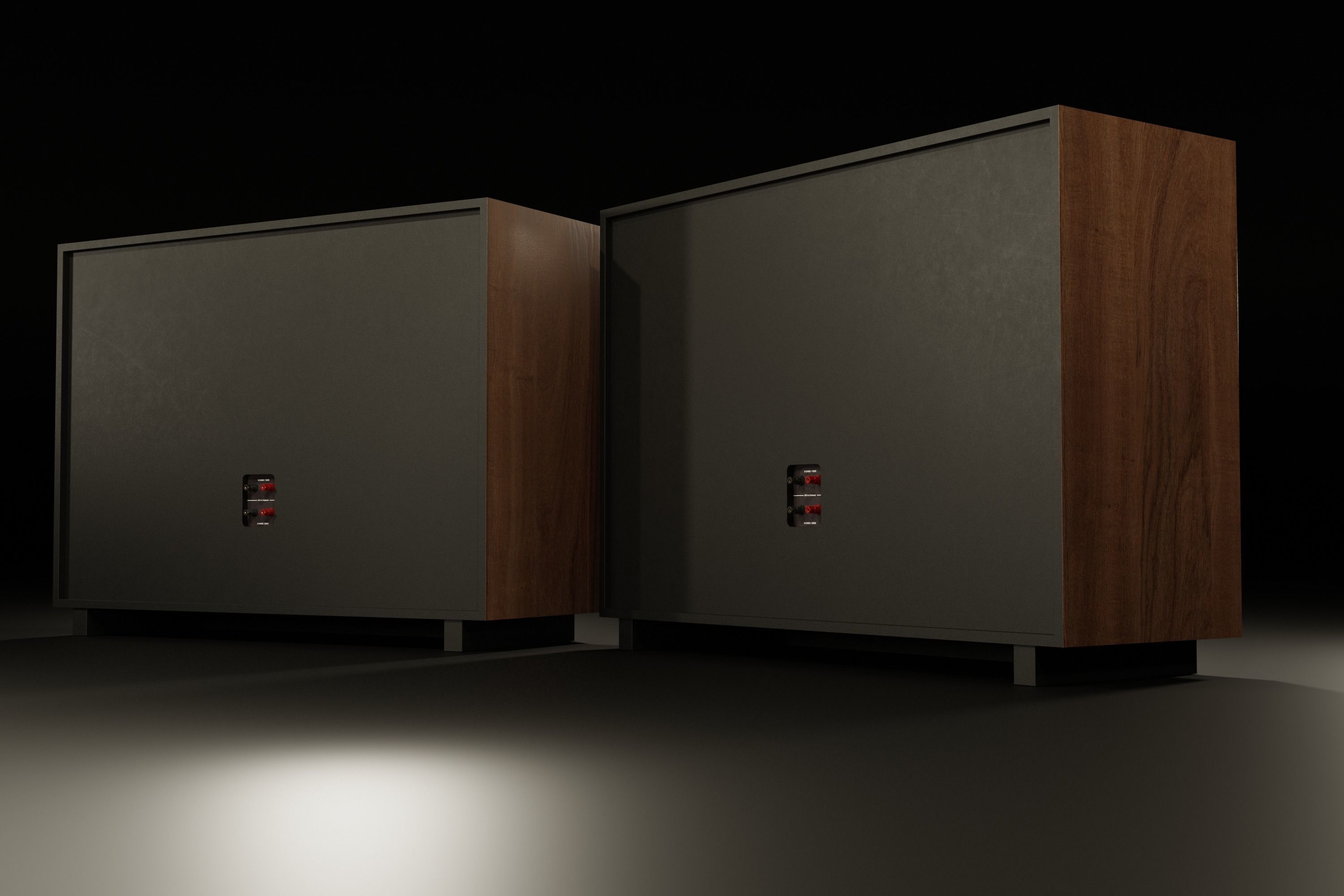 JBL 4350 Studio Monitors in Blue 3D model_10