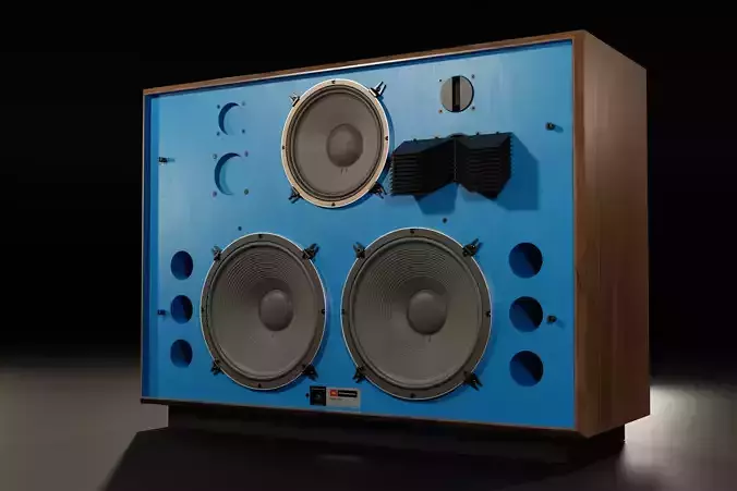 JBL 4350 Studio Monitors in Blue 3D model