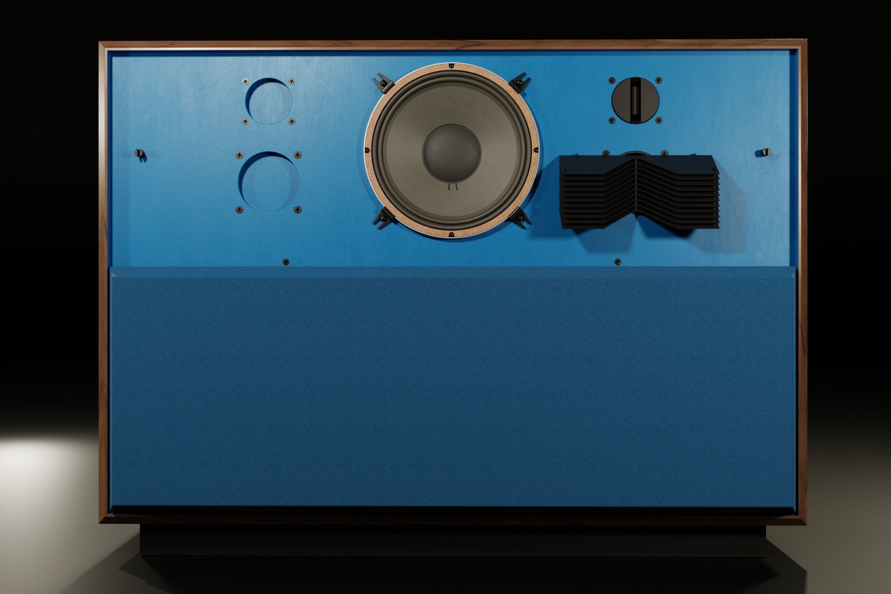 JBL 4350 Studio Monitors in Blue 3D model_7