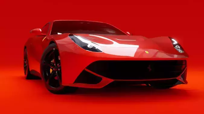 Ferrarri F12 Berlinetta Fully Rigged for blender 3D model