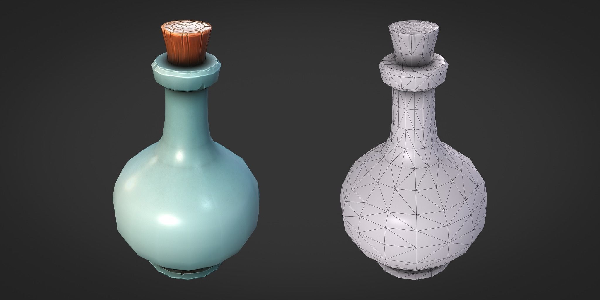 Stylized Potion Low-poly 3D model_2