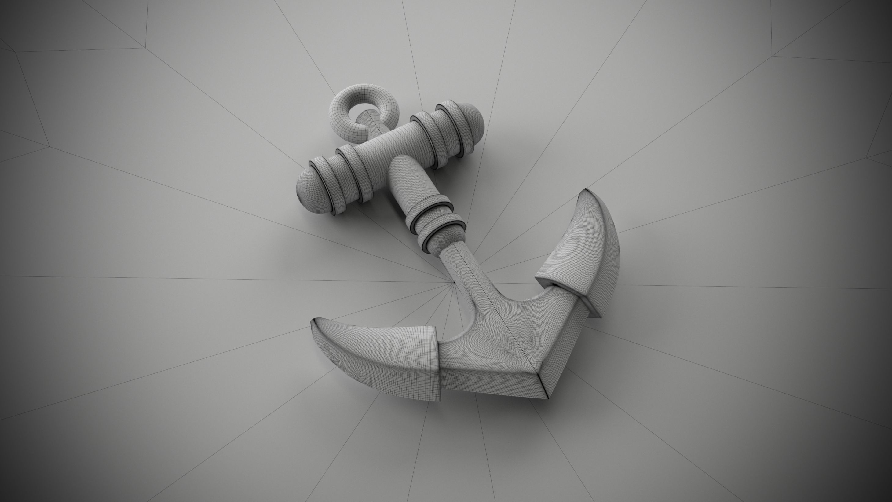 Anchor gold 3D model_6